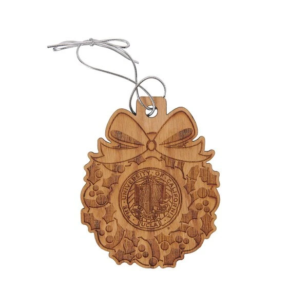 UCLA Legend Wooden Wreath Ornament 1 UCLA Legend Wooden Wreath Ornament