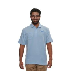 UCLA Script Heathered Polo -Outlet ModMotive Collective Store 607791 light20blue 01