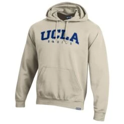 UCLA Block Arch Over Bruins Hooded Sweatshirt -Outlet ModMotive Collective Store 68598 oatmeal 01